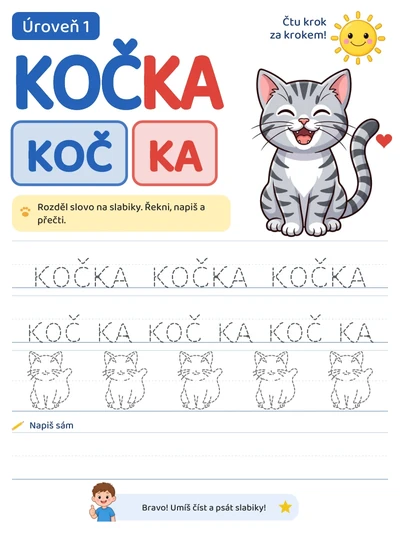 Pracovní list — Úroveň 1