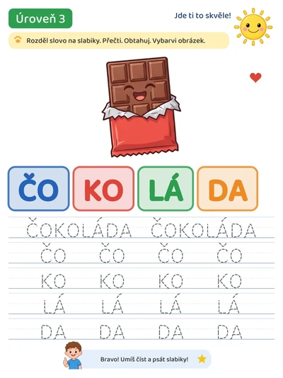 Pracovní list — Úroveň 3